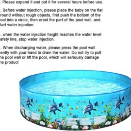 Portable Swimming Pools for Kids Toddlers, Large Dogs Cats and Puppy Bathing Tub Collapsible Kiddie Pool