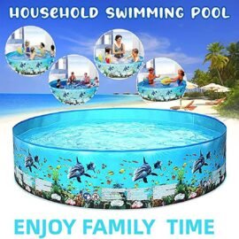 Portable Swimming Pools for Kids Toddlers, Large Dogs Cats and Puppy Bathing Tub Collapsible Kiddie Pool