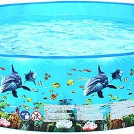 Large Family Round Pool, Non Inflatable Easy Set Pool, Hard Plastic Pool for Kids, Adults, Pet Dogs, Wading or Swimming Pool for Outdoor, Garden,…